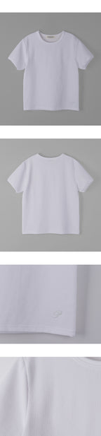 PORETTO Chico waffle tee (White)