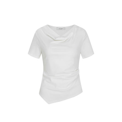 JJ JIGOTT (JJ Gogot) Cotton unbalanced cowl neck t-shirt GS6P0TSW11
