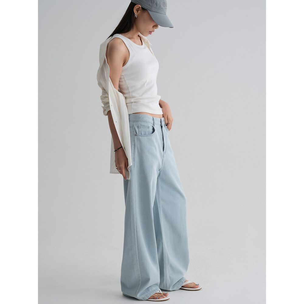 8seconds [8 Seconds] Solid tank top with built-in cap white (356642CM41)