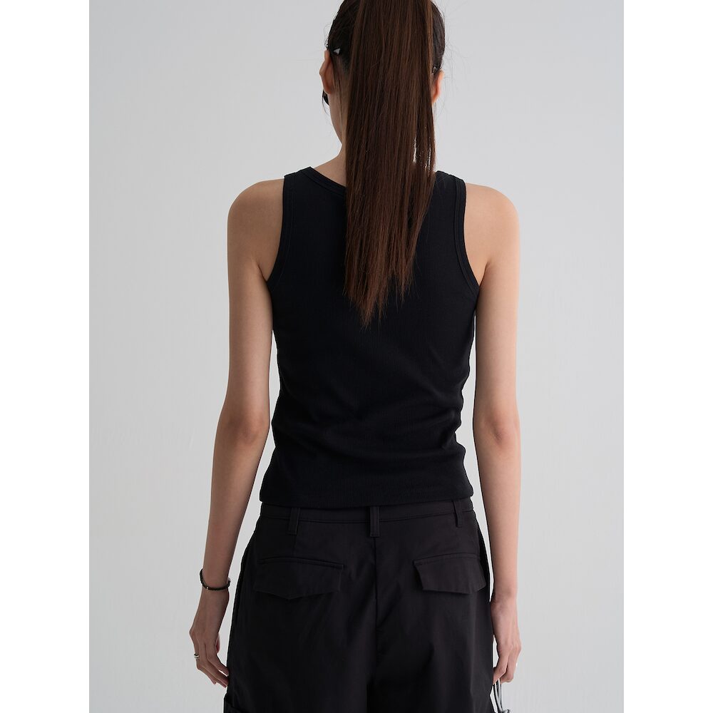 8seconds [8 Seconds] Solid tank top with built-in cap black (356642CM45)