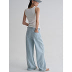 8seconds [8 Seconds] Solid tank top with built-in cap white (356642CM41)