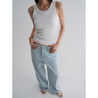 8seconds [8 Seconds] Solid tank top with built-in cap white (356642CM41)