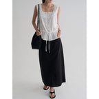 8seconds [Eight Seconds] Lace waist ribbon sleeveless blouse white (356765WM31)