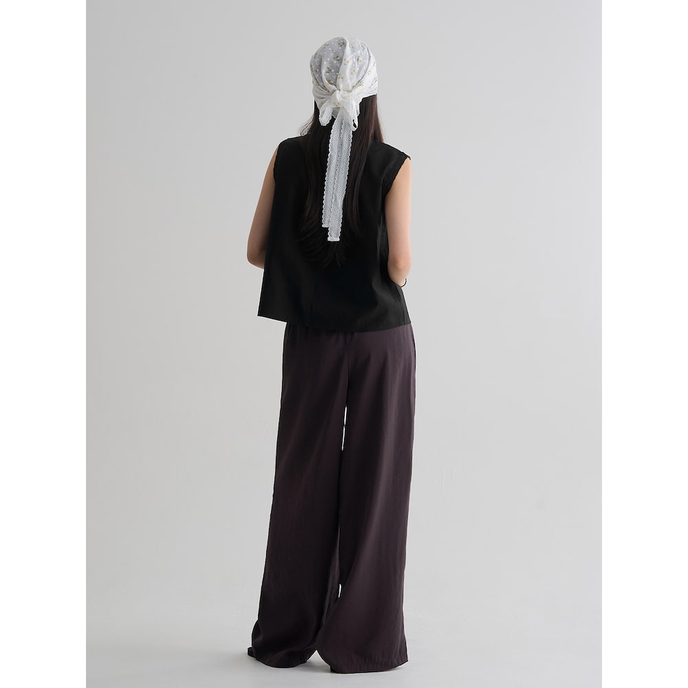 8seconds [Eight Seconds] Lace sleeveless blouse black (356765WC05)