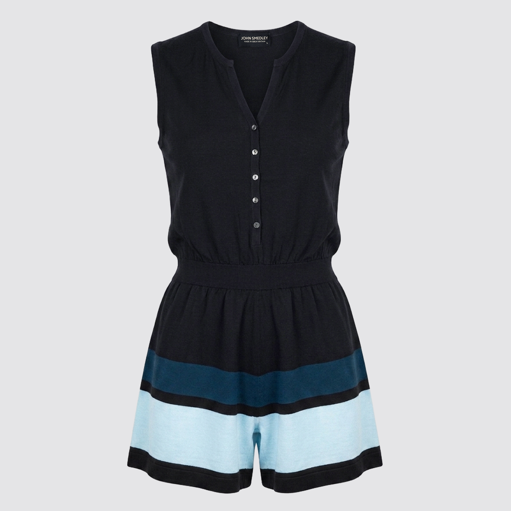 JOHN SMEDLEY JOHN SMEDLEY HAYA Sea Island Cotton Sleeveless Jumpsuit