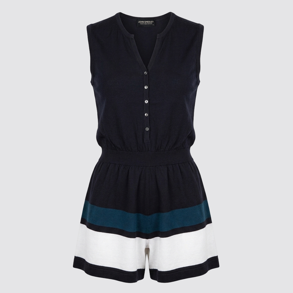 JOHN SMEDLEY JOHN SMEDLEY HAYA Sea Island Cotton Sleeveless Jumpsuit