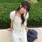 LETTER FROM MOON Belle lace ruffle blouse (white)