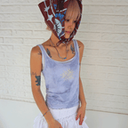 KIJIKO ke503. Vintage Sunset Sleeveless Blue
