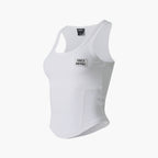 HDEX Women's Round Cover Stitch Tank Top (White)