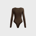 BADBLOOD BADBLOOD Everyday Scoop Neck Bodysuit - Brown