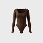 BADBLOOD BADBLOOD Everyday Scoop Neck Bodysuit - Brown
