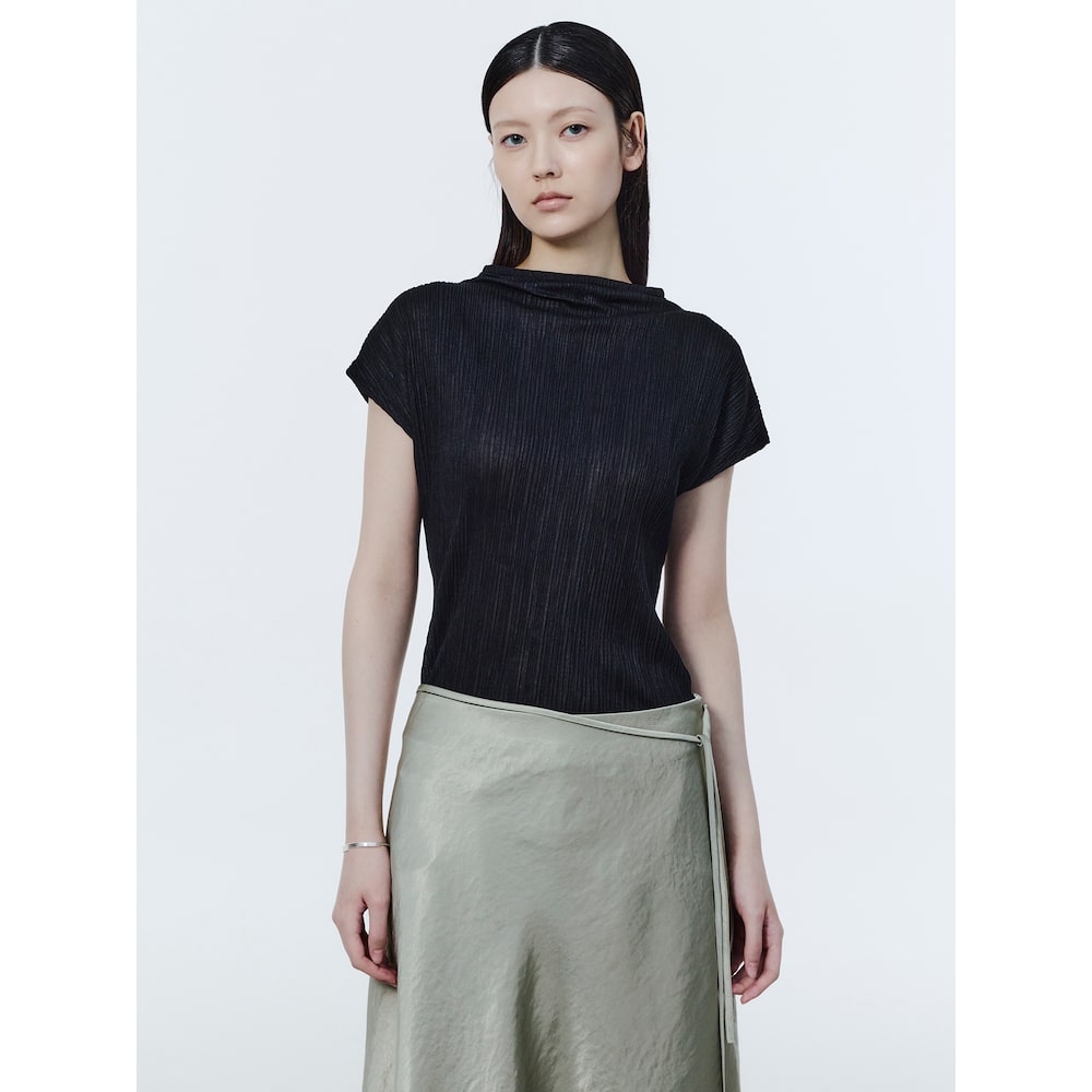 kuho plus Mockneck Pleated Top Black (KE6740M035)