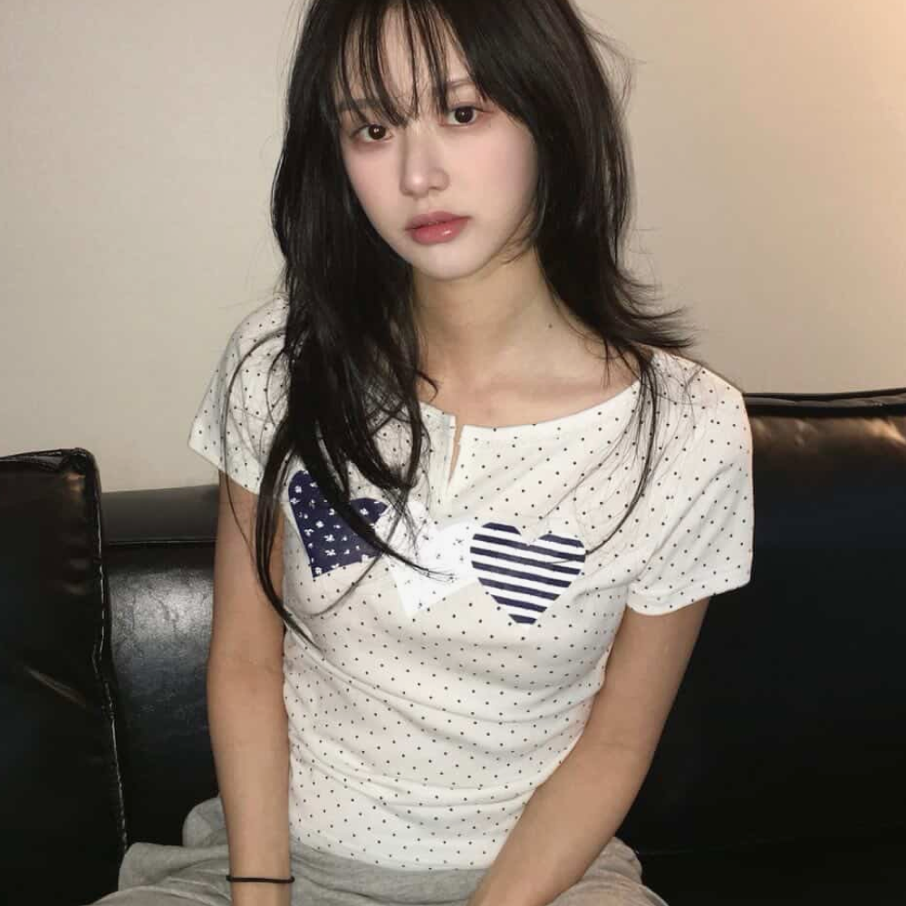 Rogin N Rosie Race Dot Point Heart T-shirt White