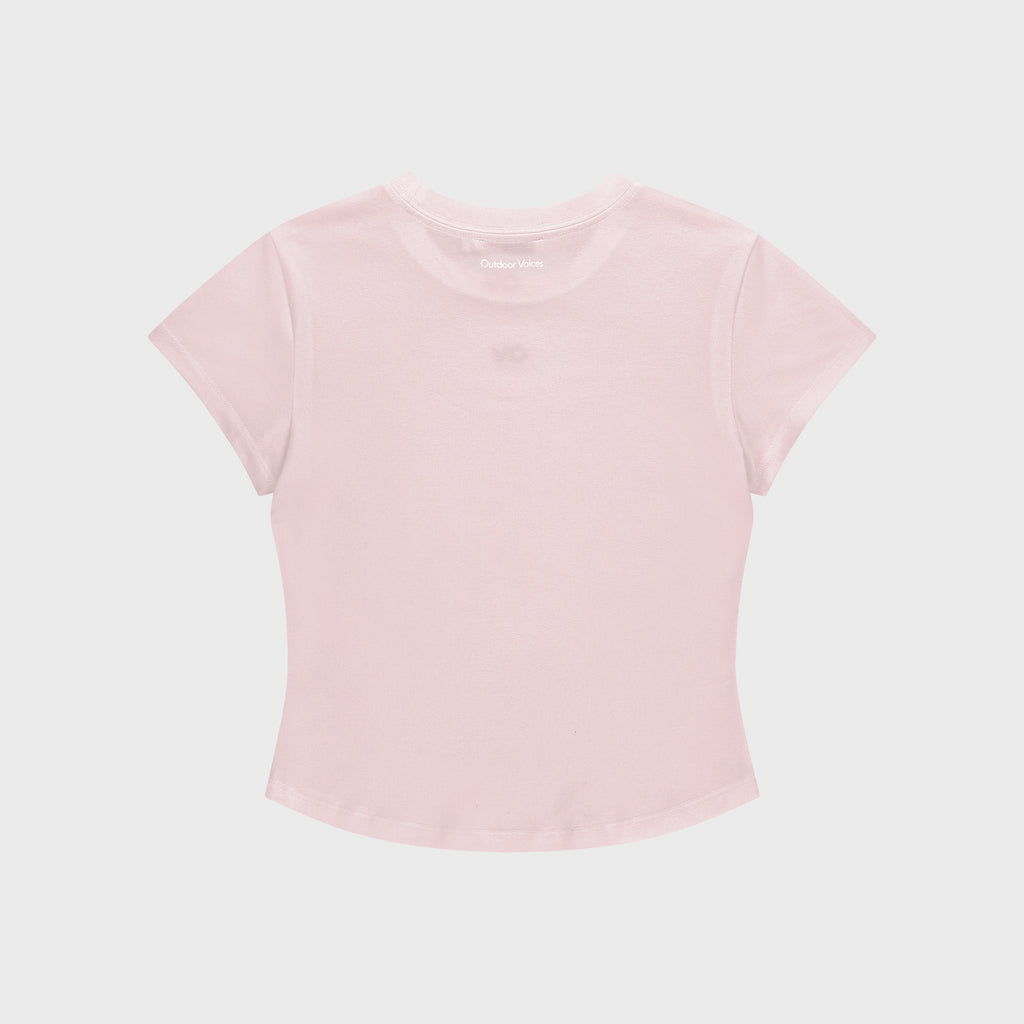 OUTDOOR VOICES OV CENTRAL LOGO BABY TEE (LIGHT PINK)