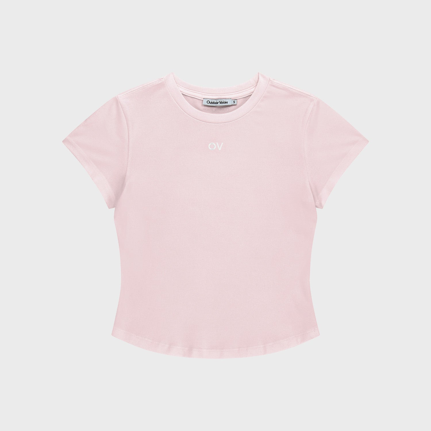 OUTDOOR VOICES OV CENTRAL LOGO BABY TEE (LIGHT PINK)