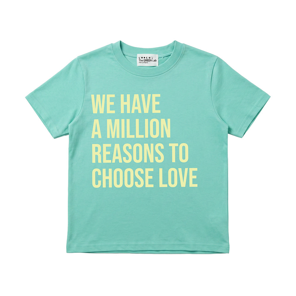 THE GREEN LAB LOVE spandex short sleeve t-shirt [mint]