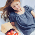 ROEM Neck shirring short sleeve blouse RMBLG37RT1