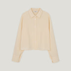 TWEE Cinnel check cropped long-sleeved shirt