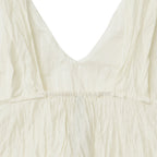 NOIRER FOR WOMEN Wrinkle texture scarf blouse (buttercream)