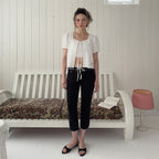 TWEE Lunit Wrinkle Strap Short Sleeve Blouse