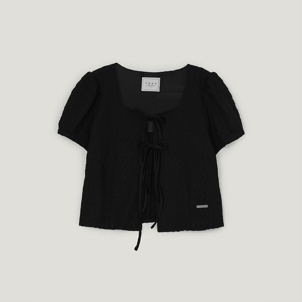 TWEE Lunit Wrinkle Strap Short Sleeve Blouse