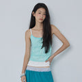 HOKUSPOKUS Rose Crochet Layered Top_Mint