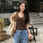 TENUVE Layered Sleeveless T-shirt E509_2color