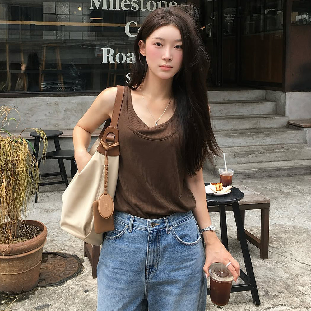 TENUVE Layered Sleeveless T-shirt E509_2color