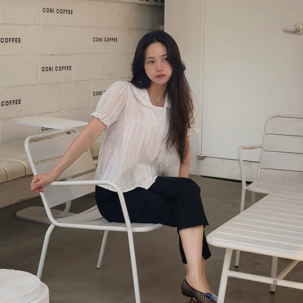 JUCYJUDY [29CM Exclusive] Double Button Frill Collar Blouse J1BL329K