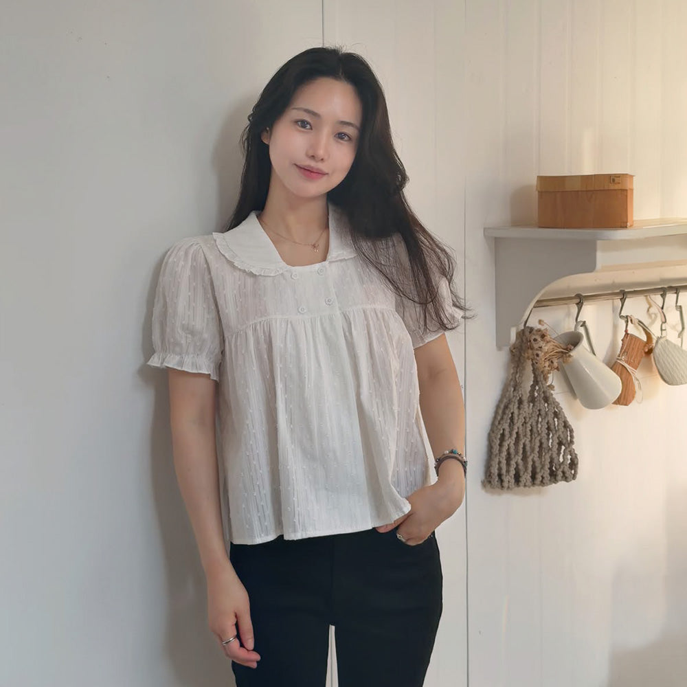 JUCYJUDY [29CM Exclusive] Double Button Frill Collar Blouse J1BL329K
