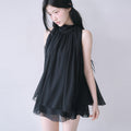 REISEMIYAA Yui ruffle blouse [BLACK]
