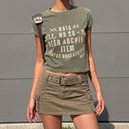 DEAR MY DEER VINTAGE INDEX PIGMENT T-SHIRT (KHAKI)