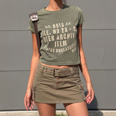 VINTAGE INDEX PIGMENT T-SHIRT (KHAKI)