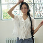 MORVE13 Ette ruffle blouse