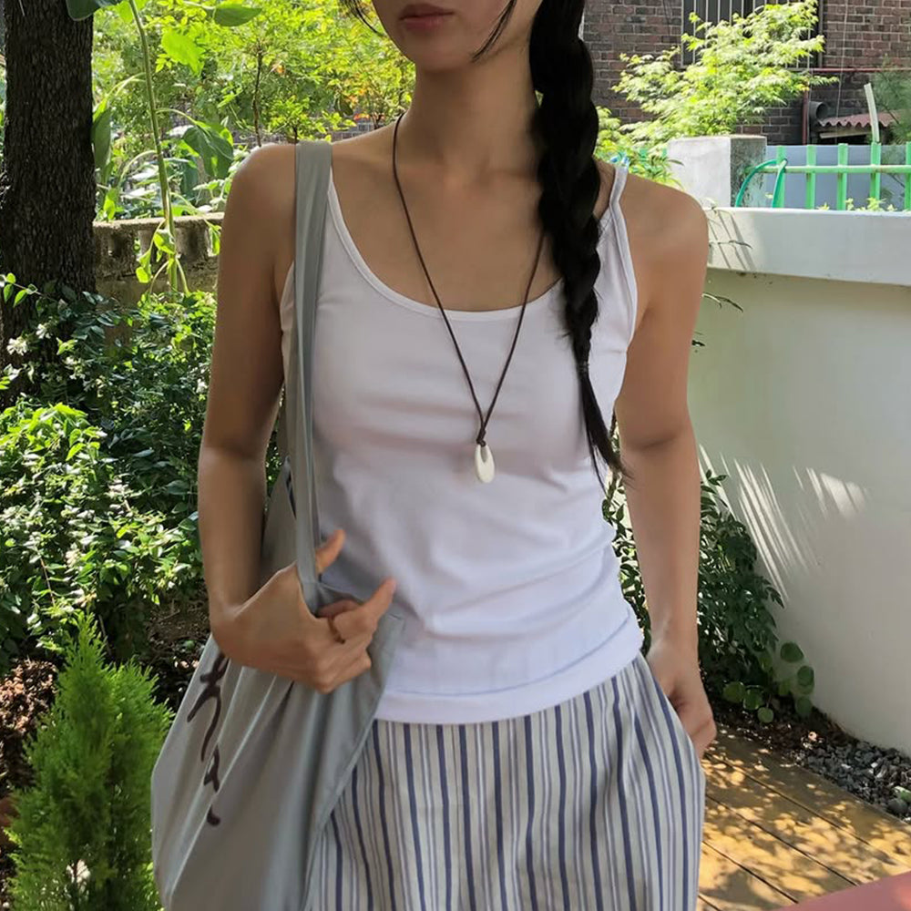 RRACE [2nd reorder] 90s U-Neck Sleeveless_White