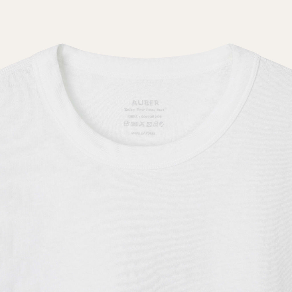 AUBER [2nd pre-order delivery on 8/3] Soft Stitch Short Sleeve - White