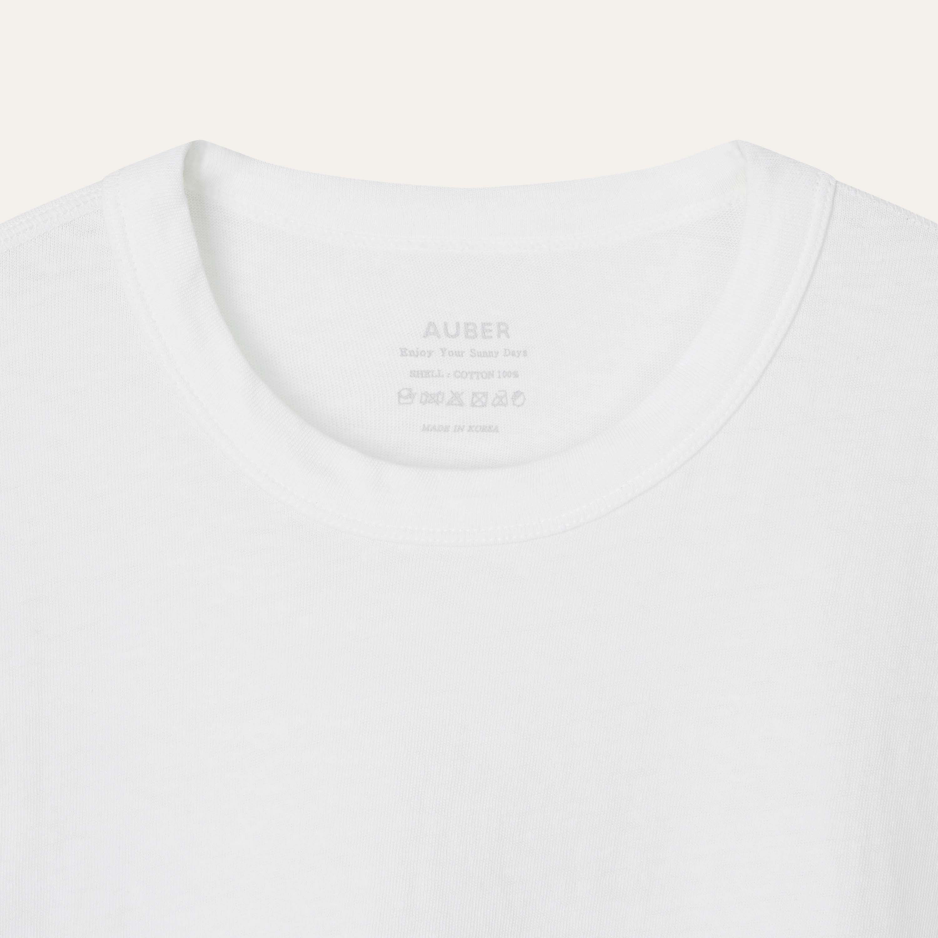 AUBER [2nd pre-order delivery on 8/3] Soft Stitch Short Sleeve - White