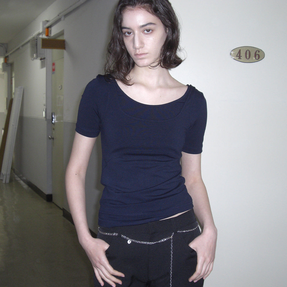 MILLO WOMEN Fluid Duo Top [Deep Navy]