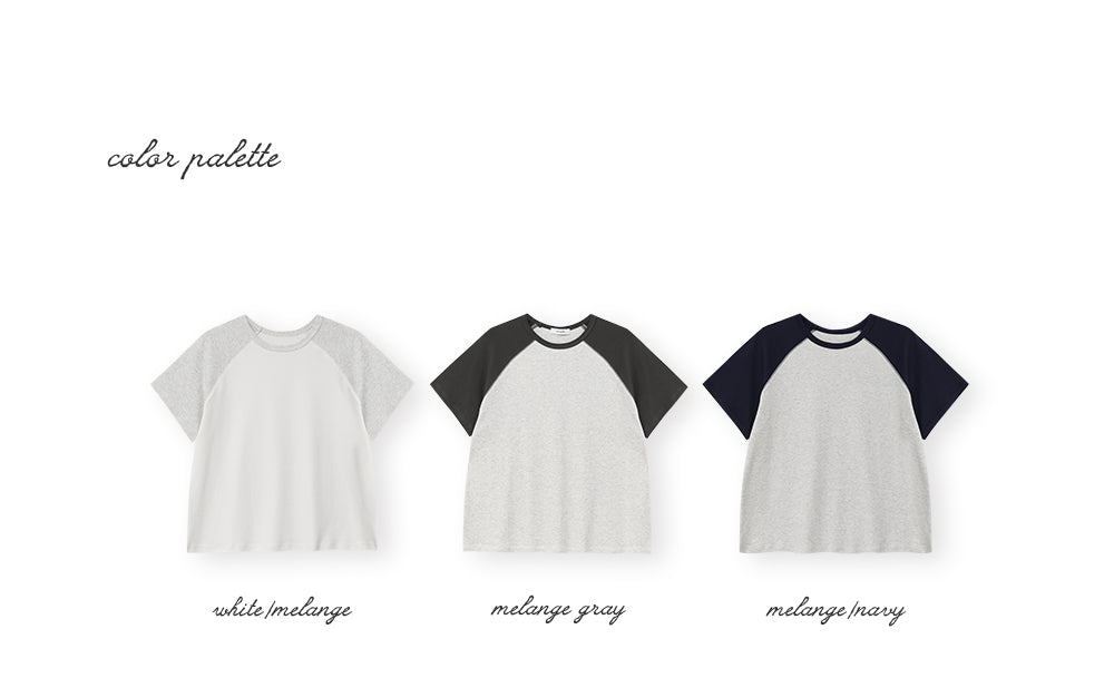 THE MITTEN Brume half t-shirt (white/melange)