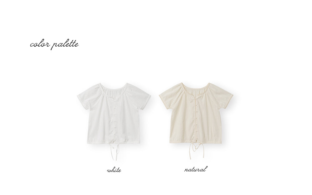 THE MITTEN Foliage half blouse (natural)