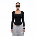 BADBLOOD BADBLOOD Everyday Scoop Neck Bodysuit - Black