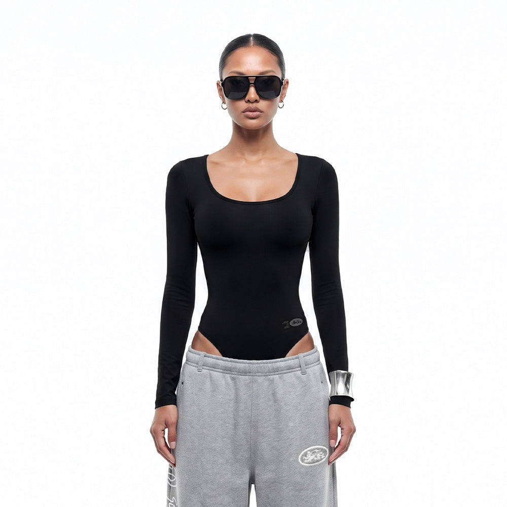 BADBLOOD BADBLOOD Everyday Scoop Neck Bodysuit - Black