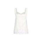 ILLIGO Bow Chiffon Lace Sleeveless Ivory