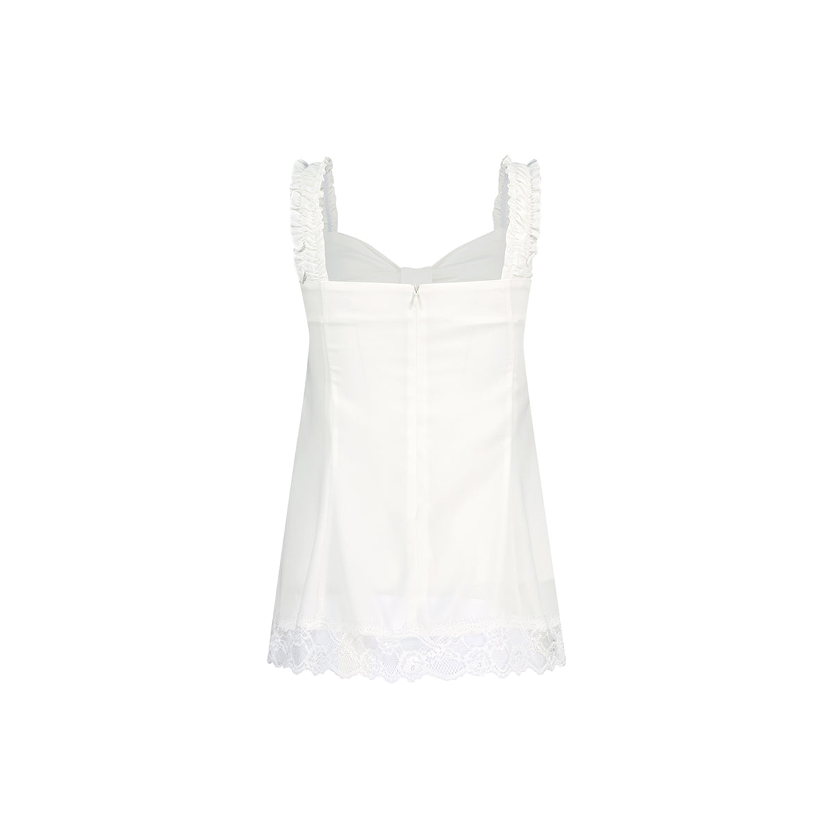 ILLIGO Bow Chiffon Lace Sleeveless Ivory