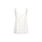 ILLIGO Bow Chiffon Lace Sleeveless Ivory
