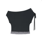 ILLIGO lace trim t-shirt black