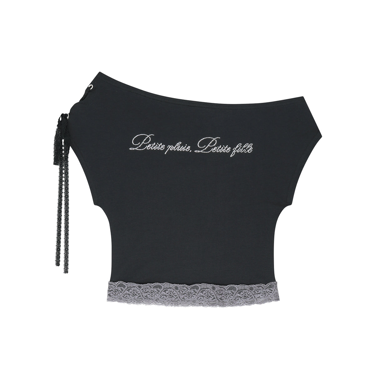 ILLIGO lace trim t-shirt black