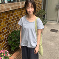 OHESHIO ONE-SHOULDER WRAP T-SHIRT, GRAY