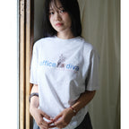 POEV Office Diva Cat T-Shirt - White Melange