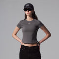 OUTDOOR VOICES (W)OV CENTRAL LOGO BABY TEE (GRAY)